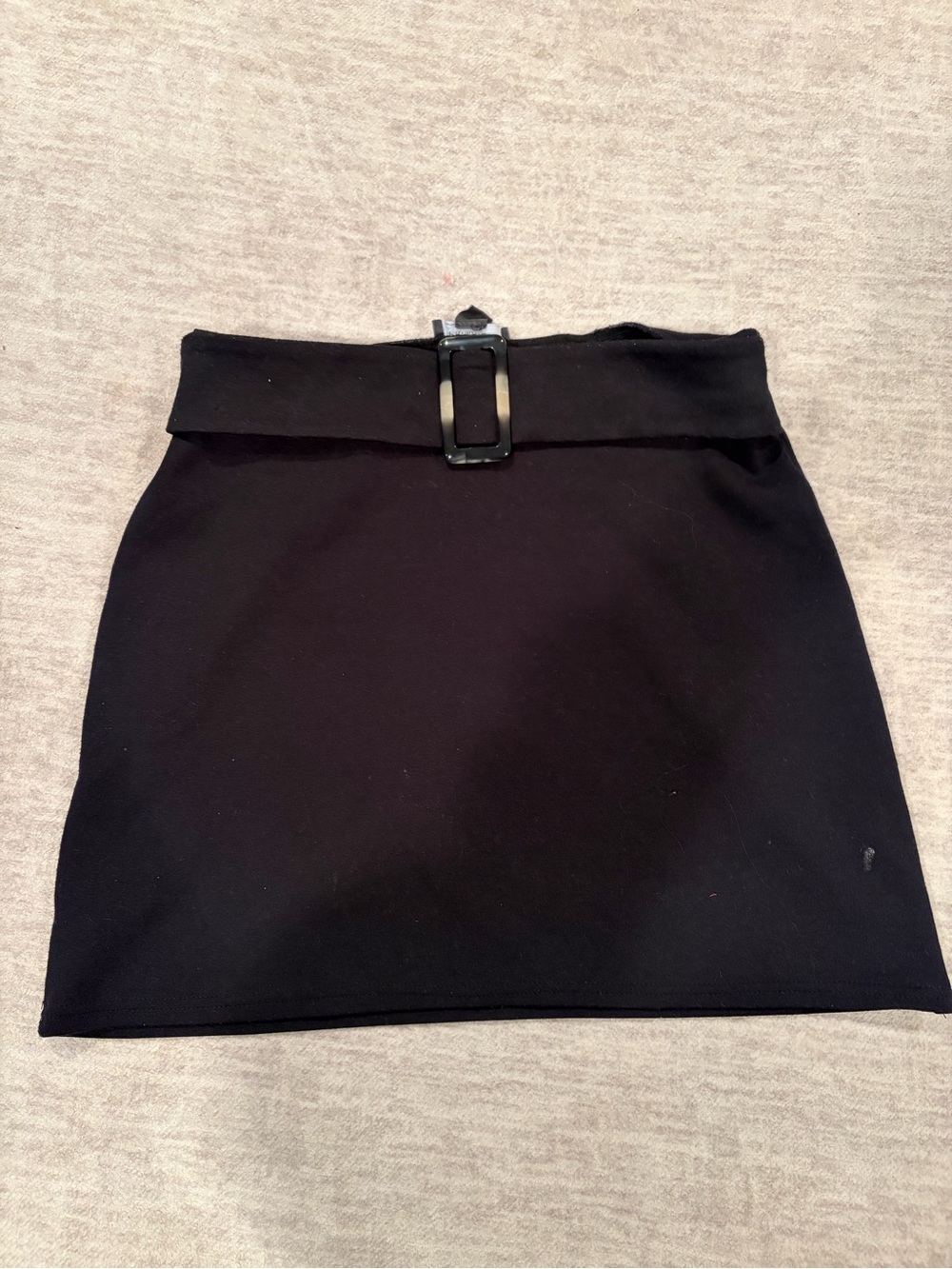 Primark Black High-Waist Mini Skirt with Waist Buckle